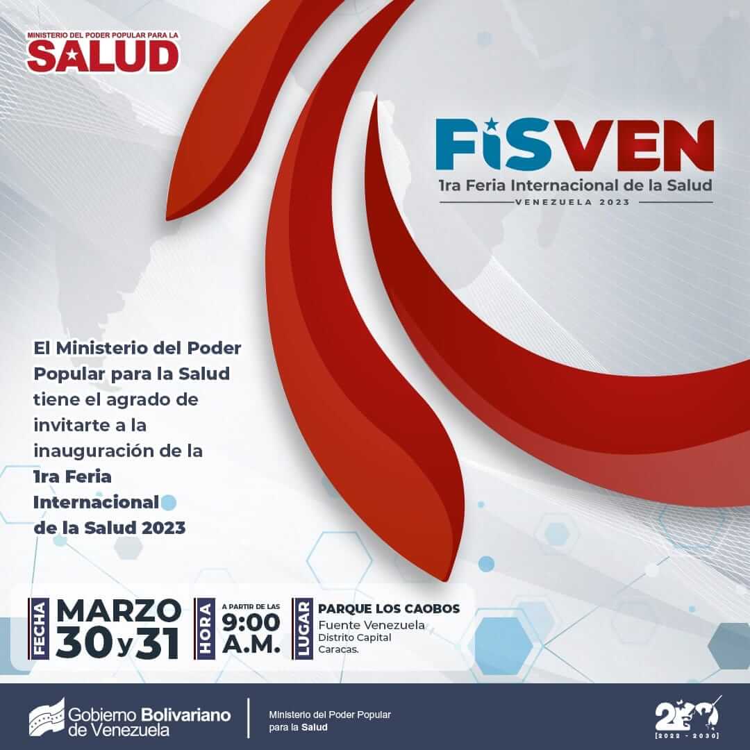 Lee más sobre el artículo 1era Feria Internacional de Salud Venezuela 2023 se realizará este 30 y 31 de marzo