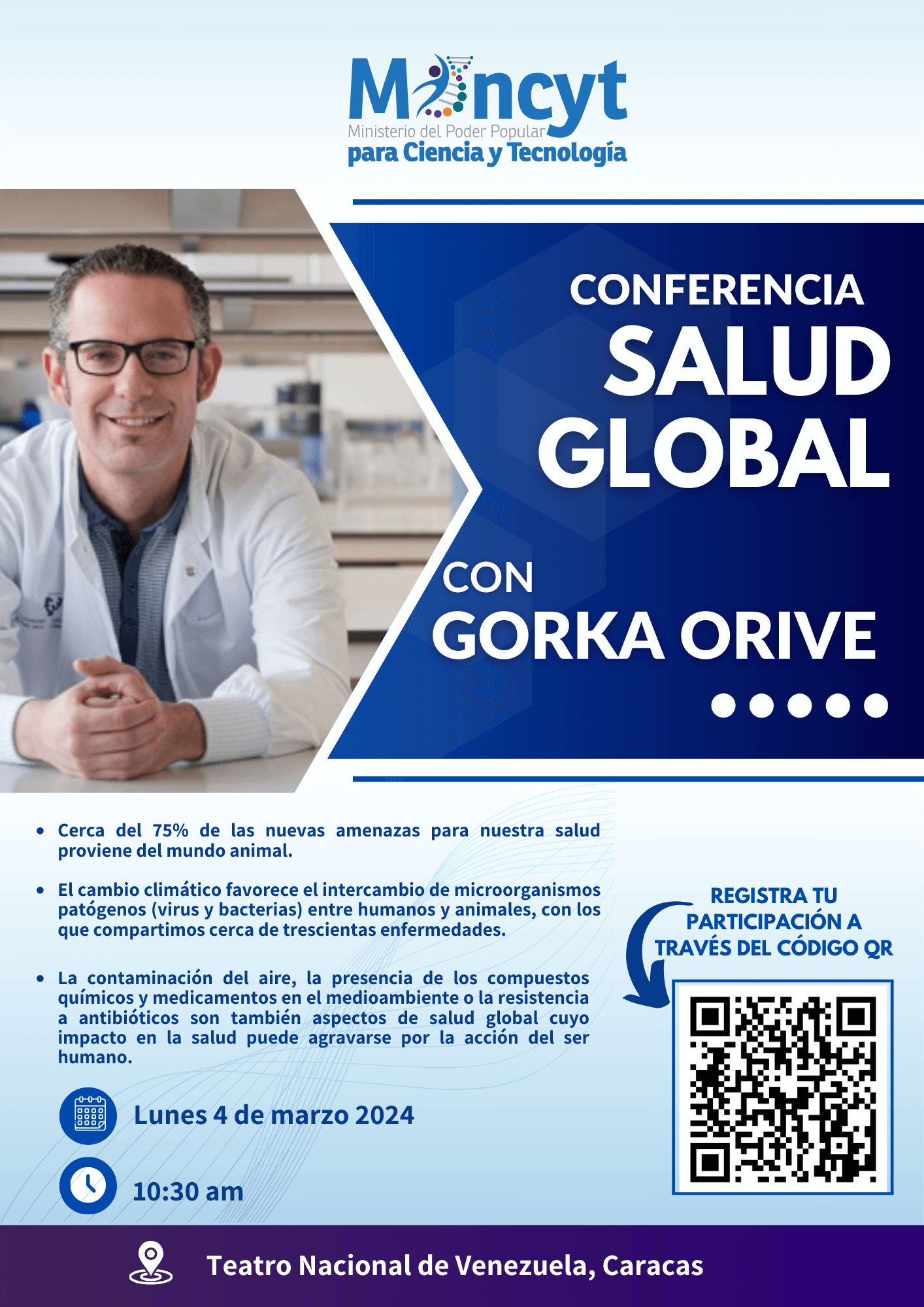Lee más sobre el artículo Dr. Gorka Orive dictará conferencia “Salud Global” en el Teatro Nacional de Caracas